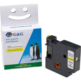 Páska do štítkovača G&G 15567 kompatibilná náhradný DYMO 40918 Farba pásky: žltá Farba písma: čierna 9 mm 7 m; 15567
