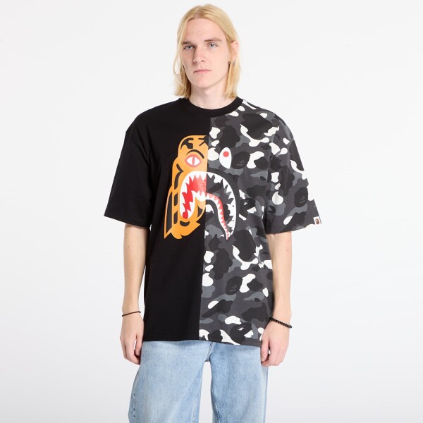 Tričko A BATHING APE City Camo Tiger Shark Relaxed Fit Tee UNISEX Black XXL