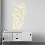 Veselá Stena Samolepka Valentino Rossi Farba: žlutá, Veľkosť: 80 X 48 cm