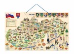 Woody Puzzle magnetické 3 v 1 Mapa Slovenska s obrázkami a spoločenská hra 164 dielikov SK verzia