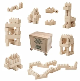 Walachia Drevená skladacia stavebnica Construct Easy box