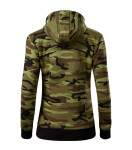 Camo Mikina na zips maskáčová zelená L