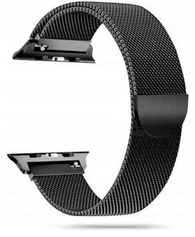 Tech-Protect MilaneseBand čierna / Remienok milánsky ťah / pre Apple Watch 8/9/10/11, SE / 40/41/42 mm (8000325)