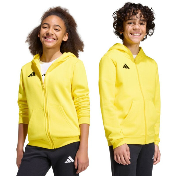 Detská mikina adidas Entrada 26 Full Zip Hoodie žltá KH1777 140 cm