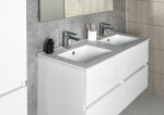 SAPHO - SLIM keramické dvojumývadlo 120x46,5cm, biela 1601-120