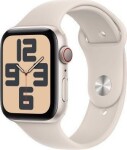 Apple Watch SE 2023 GPS + Cellular 44mm Starlight Alu Sport S/M Béžový (MRGU3QF/A)