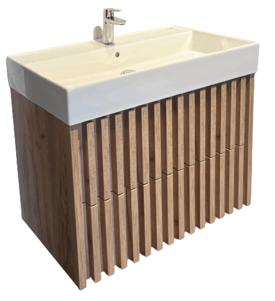 Kúpeľňová skrinka s umývadlom SAT Delano 60x56x46 cm dub mat DELANO60ZDSAT DELANO60ZDSAT