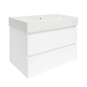 Kúpeľňová skrinka s umývadlom SAT B-Way 79x50x45 cm biela lesk BWAY280WU2BI BWAY280WU2BI