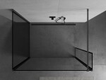 MEXEN/S - Kyoto Sprchová zástena WALK-IN 120 x 120 x 30, čierny vzor, grafit kartáčovaná 800-120-120-221-66-70-030