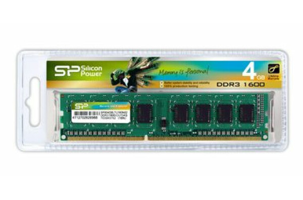 Silicon Power 4GB / 1600MHz / DDR3 / U-DIMM / 240pin / CL11 / 1.5V (SP004GBLTU160N02)