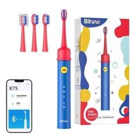 Bitka BVK7S modrá / Detská sonická zubná kefka / 3 režimy / IPX7 / Bluetooth aplikácie / 40800 kmitov/min (K7S blue)