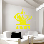 Veselá Stena Samolepka Elite Gym Farba: bílá, Veľkosť: 100 x 106 cm