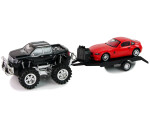 Sada vozidla Black Monster Truck Biely odťahový automobil 58 cm