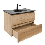 Kúpeľňová skrinka 2 zásuvková s umývadlom SAT B-Way 79x50x45 cm dub mat BWAY280OAKU4B2B BWAY280OAKU4B2B