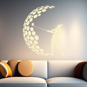 Veselá Stena Samolepka Golf Farba: béžová, Veľkosť: 40 x 48 cm