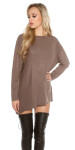 Trendy KouCla oversize sweater with mesh Cross Einheitsgroesse