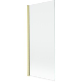 MEXEN - MIST vaňová zástena 80x150 cm 6mm 1-s, zlatá kartáčovaná, číra 8A9-080-001-55-00