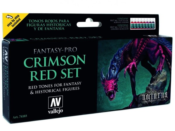 Vallejo Pre Nocturna Set 74103 Crimson Red Set (8)