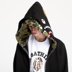 Mikina A BATHING APE 1St Camo Shark Full Zip Double Hoodie UNISEX Black S