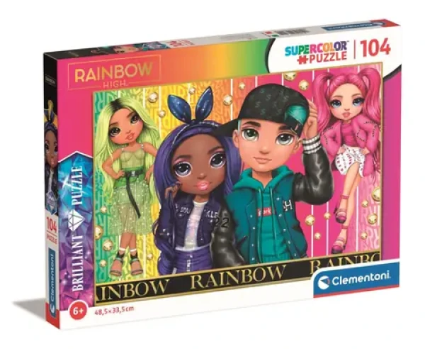 Clementoni Brilliant PUZZLE Rainbow High: Jade, Kryštál, River a Stella