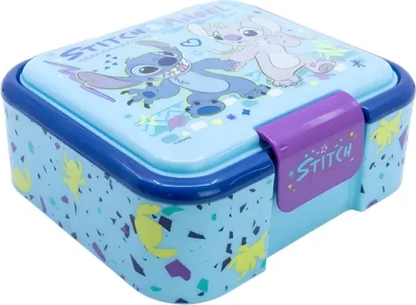 STOR Box na desiatu Stitch a Angel / Box na desiatu / 3 priehradky / bez BPA (75037)