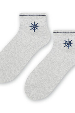Pánske námornícke ponožky 117 SVĚTLE ŠEDÁ MELANŽ 41-43