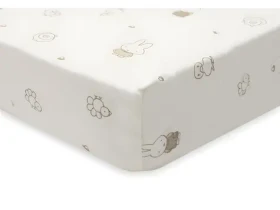 Jollein Prestieradlo napínacie 40/50 x 80/90 cm Miffy Family Farm / Prestieradlo do postieľky / 100% bavlna (511-501-68156)