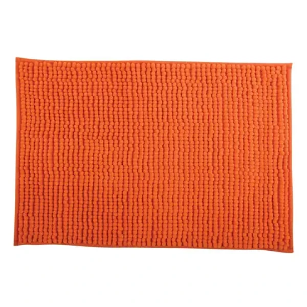 MSV Kúpeľňová predložka CHENILLE oranžová / Mikrovlákno / Protišmyková / 40 x 60 cm