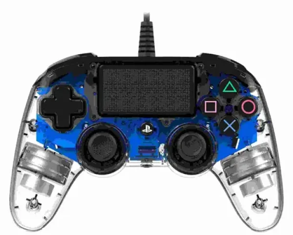 Nacon Wired Compact Controller priehľadná modrá / ovládač pre PlayStation 4 (PS4OFCPADCLBLUE)