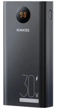 Romoss PEA30 30000mAh čierna / Powerbanka / 30W / 2x USB-A + 1x USB-C + 1x Lightning + 1x microUSB (PEA30-192-2133H)
