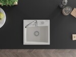 MEXEN MEXEN - Milo granitový, kuchyňský drez 1 435x410 mm, biela 6505441000-20