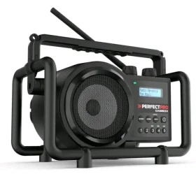 PerfectPro DABBOX čierna / Kombinované stavebné rádio / 4xLR14 / FM / DAB+ / AUX / BT / bez batérií (DBX3)