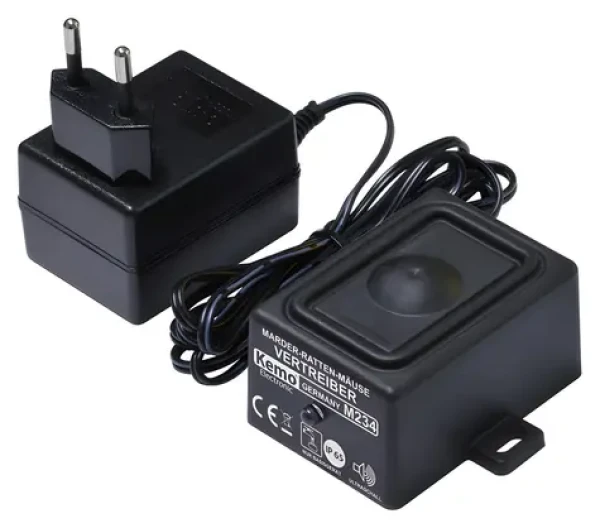 Kemo M234 / Odpudzovač kún a hlodavcov / Ultrazvuk 22,5-28 kHz / 230V / IP65