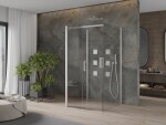 MEXEN/S - OMEGA sprchový kút 3-stenná 100x100, transparent, chróm 825-100-100-01-00-3S