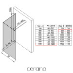 CERANO - Sprchová zástena Walk-in Onyx Corner Round Ľ/P - 8 mm - okrúhla vzpera - čierna matná, bronzové sklo - 140x80x200 CER-688654