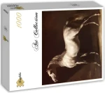 GRAFIKA Štvorcové puzzle Cheval Arabe Gris-Blanc