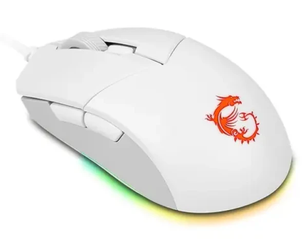 MSI herná myš CLUTCH GM11 WHITE 5.000 dpi/ RGB tlačidiel/ USB