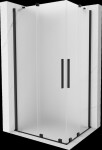 MEXEN/S - Velar Duo sprchovací kút, posuvné dvere 90 x 80, dekor, čierna 871-090-080-32-70