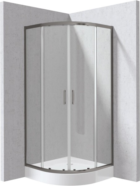 DEANTE - Funkia Evo štvrťkruhový kút s vaničkou, 90x90 cm KYPZD099P