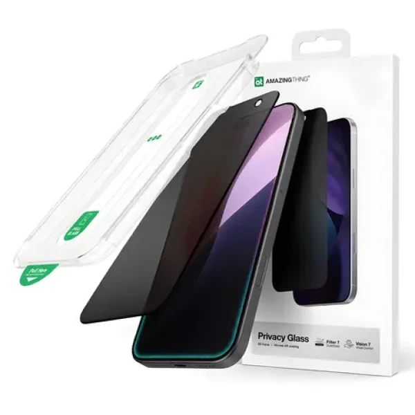 AmazingThing Titan Vision 7 / Ochranné sklo / Privacy filter / Apple iPhone 17 Pro Max