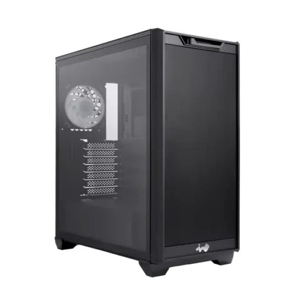 InWin D5 čierna / E-ATX / 2x USB-A 3.2 / 1x USB-C 3.2 / 1x 120 mm / bez zdroja / priehľadný bočný panel (IW-CS-D5BLK-1AN120)