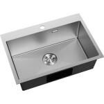MEXEN - Solix oceľový drez 1-bowl 650 x 450 mm, nerez 6403651000-01