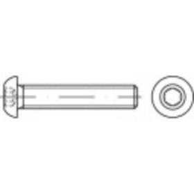 TOOLCRAFT TO-5378109 šošovkové skrutky M3 10 mm vnútorný šesťhran nerezová ocel A2 500 ks; TO-5378109