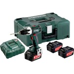 Metabo BS 18 LT SET 602102960 aku vŕtací skrutkovač 18 V 4.0 Ah Li-Ion akumulátor + 3. akumulátor, vr. nabíjačky, + púzdro; 602102960