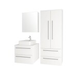 Mereo Bino, kúpeľňová skrinka s keramickým umývadlom 101 cm, biela CN662