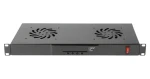 Lanberg 19" ventilačný panel s LCD displejom / Ventilačný panel / 1U / 2× ventilátor / termostat / 230 V (AK-1502-B)