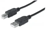 Manhattan Hi-Speed USB 2.0 Kábel AB M/M / 3M / čierny (333382-MA)