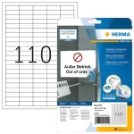 Herma Univerzálne etikety 38,1x12,7 mm / biele, snímateľné / 25 listov / 2750 ks (4210)