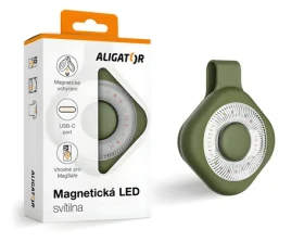 Aligator Magnetické LED svietidlo zelené / Svietidlo / MagSafe uchytenie / USB-C / 6 režimov