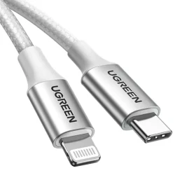 Ugreen US304 70523 USB-C to Lightning MFi kábel strieborná / USB-C / 1m (70523)